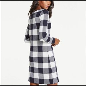 NWT Ann Taylor Buffalo Plaid Sweater Dress